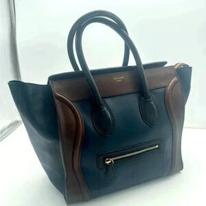 Celine  Medium Tri Colour Navy Brown Black Luggage